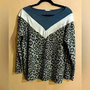 REB. In J 220 Waffle Knit Sweater Shirt women’s size Large